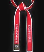 Special Red Master Belt with White Border